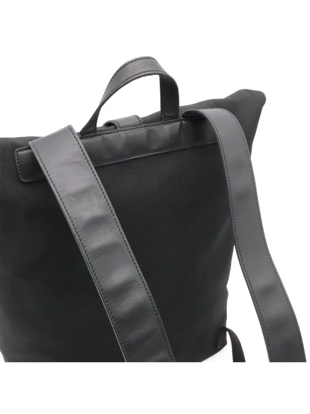 Gucci Band Techno Canvas Web Line Sherry Backpack Leather Black Green